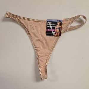Vassarette Silky Beige Thong